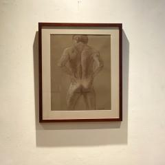 Signed Vintage Pastel of Nude Male Circa 20th Century - 1486673