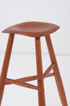 Signed Wooden Studio Bar Stool by an American Craftsmen 1984 US - 1190300