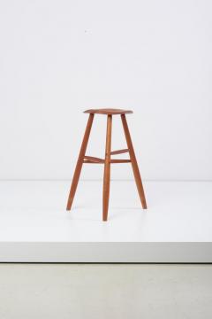 Signed Wooden Studio Bar Stool by an American Craftsmen 1984 US - 1190301