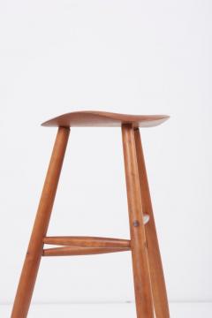 Signed Wooden Studio Bar Stool by an American Craftsmen 1984 US - 1190302