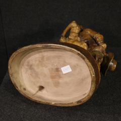 Signed terracotta sculpture gallant scene - 4212058
