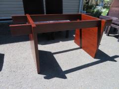 Sigurd Hansen Fantastic Danish Modern Rosewood Glass Dining Table Signed Hansen - 2707410