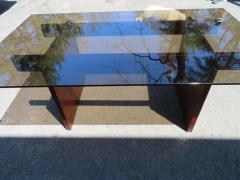 Sigurd Hansen Fantastic Danish Modern Rosewood Glass Dining Table Signed Hansen - 2707412