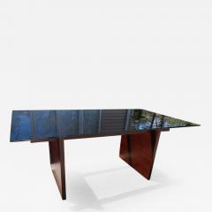 Sigurd Hansen Fantastic Danish Modern Rosewood Glass Dining Table Signed Hansen - 2710004