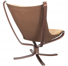 Sigurd Ressell Sigurd Ressell High Back Leather Falcon Chair Norway - 2592218