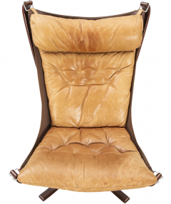 Sigurd Ressell Sigurd Ressell High Back Leather Falcon Chair Norway - 2592220