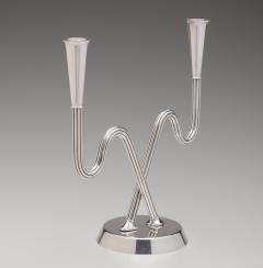 Sigvard Bernadotte Danish Modern Candelabra Georg Jensen Silver by Sigvard Bernadotte - 3179936