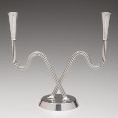 Sigvard Bernadotte Danish Modern Candelabra Georg Jensen Silver by Sigvard Bernadotte - 3179937