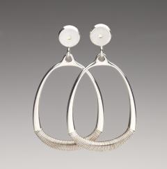 Sigvard Bernadotte Georg Jensen Sterling Silver Earrings No 124 Designer Sigvard Bernadotte - 3163163