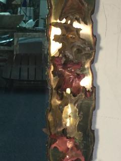 Silas Seandel BRUTALIST MIXED METALS TORCH CUT WALL MIRROR - 679879