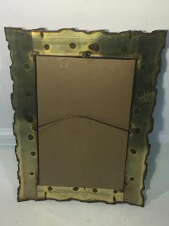 Silas Seandel BRUTALIST MIXED METALS TORCH CUT WALL MIRROR - 679888