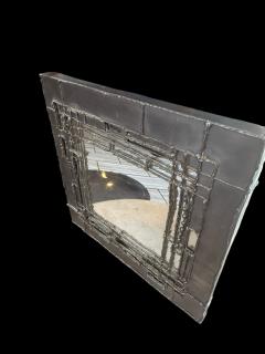 Silas Seandel BRUTALIST PEWTER SQUARE MIRROR - 4485854