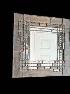 Silas Seandel BRUTALIST PEWTER SQUARE MIRROR - 4485857