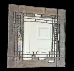Silas Seandel BRUTALIST PEWTER SQUARE MIRROR - 4486302