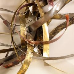 Silas Seandel Brutalist Metal Wall Sculpture Entitled Saturn Rings by Silas Seandel - 2946823