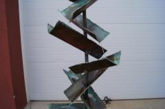 Silas Seandel Brutalist Patinated Copper Fountain by Silas Seandel - 2572291