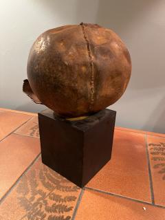 Silas Seandel DETAILED BRUTALIST TORCH CUT MIXED METALS CHICK HATCHING FROM EGG SCULPTURE - 3354740