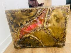 Silas Seandel EXCEPTIONAL SILAS SEANDEL PATCHWORK METALS COFFEE TABLE - 1712299