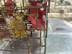 Silas Seandel Excellent Silas Seandel Brutalist Torch Cut Nail Coffee Table Mid Century Modern - 4455957