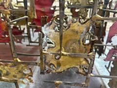 Silas Seandel Excellent Silas Seandel Brutalist Torch Cut Nail Coffee Table Mid Century Modern - 4455959