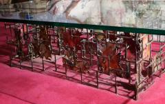 Silas Seandel Excellent Silas Seandel Brutalist Torch Cut Nail Coffee Table Mid Century Modern - 4455962