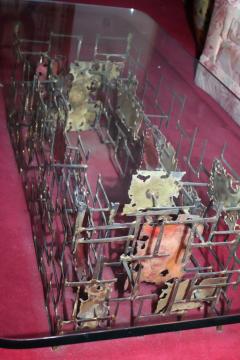 Silas Seandel Excellent Silas Seandel Brutalist Torch Cut Nail Coffee Table Mid Century Modern - 4455964