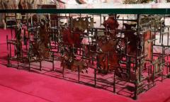 Silas Seandel Excellent Silas Seandel Brutalist Torch Cut Nail Coffee Table Mid Century Modern - 4455965