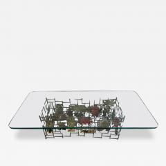 Silas Seandel Excellent Silas Seandel Brutalist Torch Cut Nail Coffee Table Mid Century Modern - 4456926