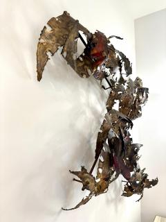 Silas Seandel Important Oversized Silas Seandel Torch cut Iron Wall Sculpture - 4641468