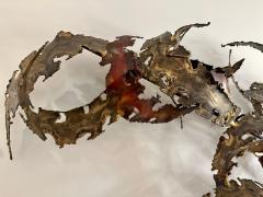 Silas Seandel Important Oversized Silas Seandel Torch cut Iron Wall Sculpture - 4641472