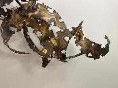 Silas Seandel Important Oversized Silas Seandel Torch cut Iron Wall Sculpture - 4641479