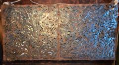 Silas Seandel Large 1970s Mixed Metal Botanical Wall Sculpture with Butterflies 59 Inches - 4768983