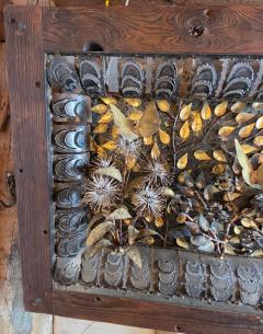Silas Seandel Large 1970s Mixed Metal Botanical Wall Sculpture with Butterflies 59 Inches - 4769549