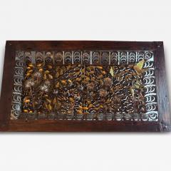 Silas Seandel Large 1970s Mixed Metal Botanical Wall Sculpture with Butterflies 59 Inches - 4770519