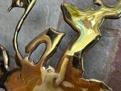 Silas Seandel Large Bronze Silas Seandel Ribbon Wall Sculpture Mid Century Modern - 4159938