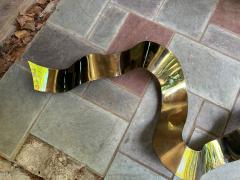 Silas Seandel Large Bronze Silas Seandel Ribbon Wall Sculpture Mid Century Modern - 4159951