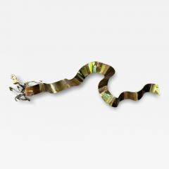 Silas Seandel Large Bronze Silas Seandel Ribbon Wall Sculpture Mid Century Modern - 4160645