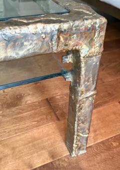 Silas Seandel Large Mid Century Double Tier Bronze Coffee Table by Silas Seandel 1970 Signed - 4116821