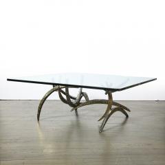 Silas Seandel Mid Century Brutalist Ortega Mixed Metal Cocktail Table signed Silas Seandel - 4037877