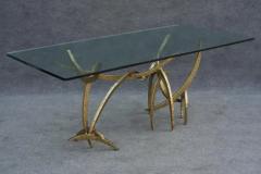 Silas Seandel Rare Early Silas Seandel Ortega Dining Table in Cut Brazed Welded Bronze 1973 - 3781234