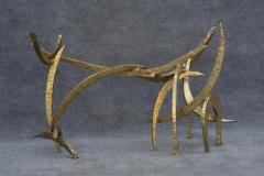 Silas Seandel Rare Early Silas Seandel Ortega Dining Table in Cut Brazed Welded Bronze 1973 - 3781283