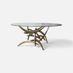 Silas Seandel Signed Early Silas Seandel Ortega Brutalist Cut Metal Coffee Table circa 1970 - 4758364