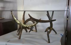 Silas Seandel Signed Early Silas Seandel Ortega Brutalist Cut Metal Coffee Table circa 1970 - 4758368