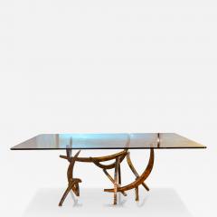 Silas Seandel Signed Early Silas Seandel Ortega Brutalist Cut Metal Coffee Table circa 1970 - 4758593
