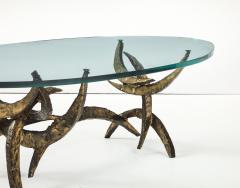 Silas Seandel Silas Seandel 1972 Ortega Brutalist Mixed Metals Coffee Table - 4348689