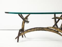 Silas Seandel Silas Seandel 1972 Ortega Brutalist Mixed Metals Coffee Table - 4348690
