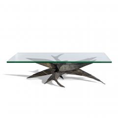 Silas Seandel Silas Seandel Brutalist Mid Century Torch Cut Steel Coffee Table - 4445721