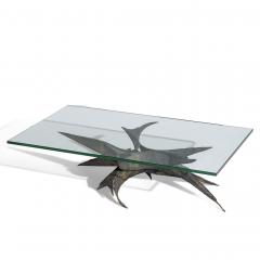 Silas Seandel Silas Seandel Brutalist Mid Century Torch Cut Steel Coffee Table - 4445725