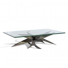 Silas Seandel Silas Seandel Brutalist Mid Century Torch Cut Steel Coffee Table - 4445979