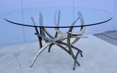 Silas Seandel Silas Seandel Cut Steel And Bronze Ortago Dining Table - 4350610